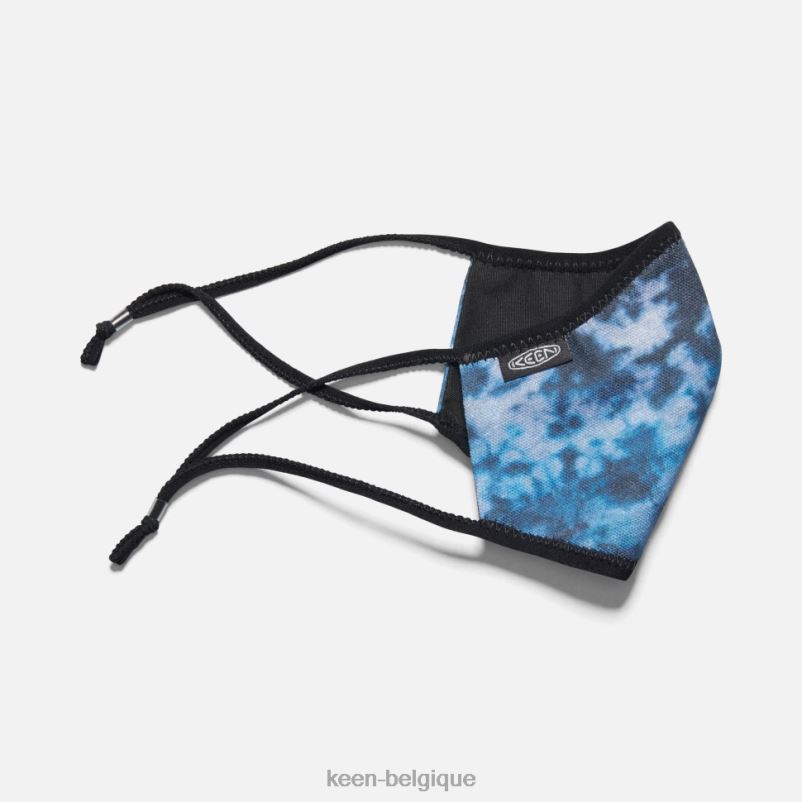 DLLD6468 Keen ensemble masque xs/s - tie dye teinture de cravate bleue unisexe