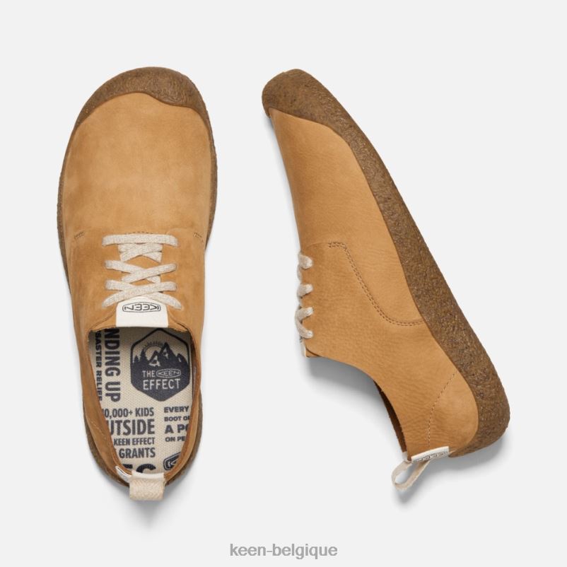 DLLD6211 Keen mosey nouveaux derbies en cuir pomme cannelle-bouleau en vedette