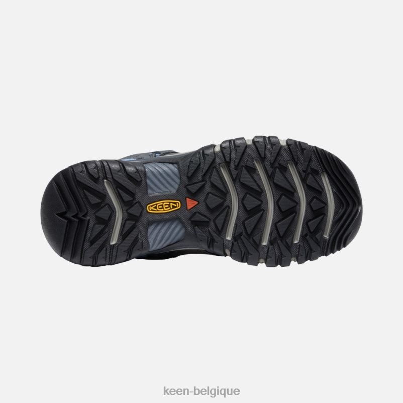 DLLD6200 Keen chaussures de randonnée imperméables ridge flex gris acier-hortensia en vedette