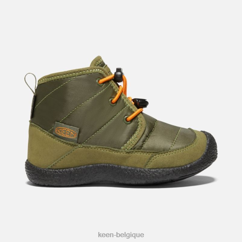 DLLD6312 Keen Chukka imperméable Young' Howser II capulet olive-orange roussâtre en vedette