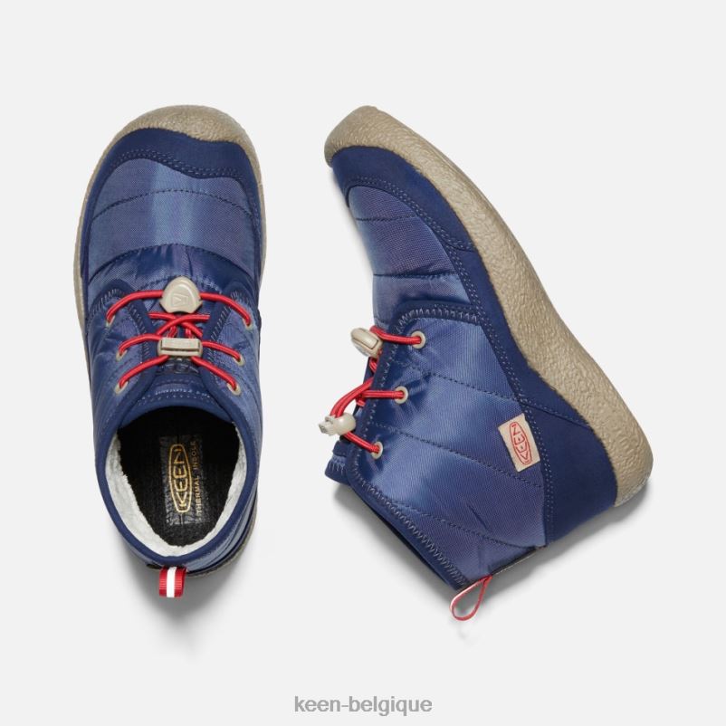 DLLD6315 Keen chukka imperméable howser ii plus âgée Tapis bleu profond-rouge en vedette