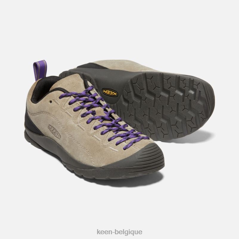 DLLD614 Keen basket en daim jaspe bringé-tillandsia violet en vedette