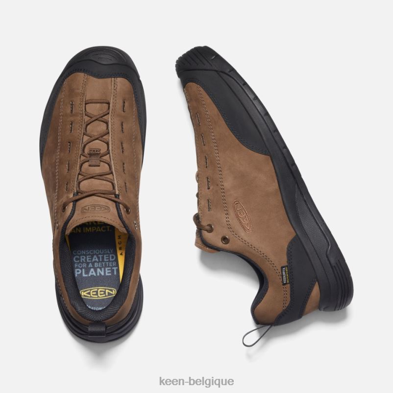 DLLD63 Keen baskets en cuir suédé imperméable Jasper II terre foncée-noir en vedette