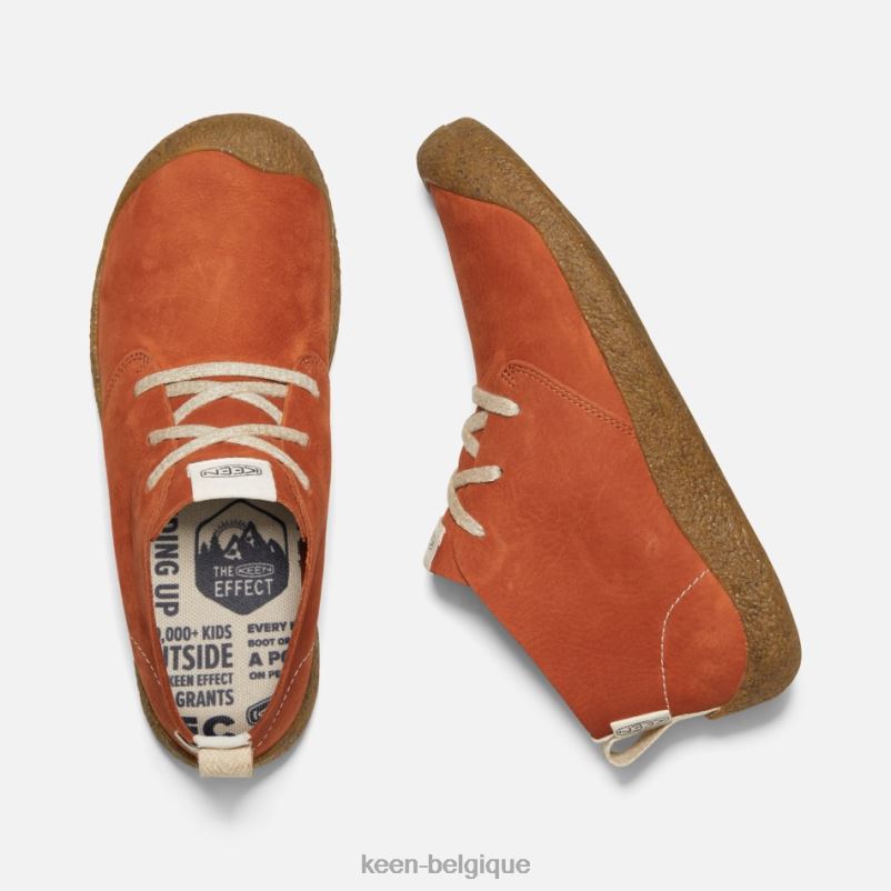 DLLD6209 Keen chukka en cuir mosey potiers argile-bouleau en vedette