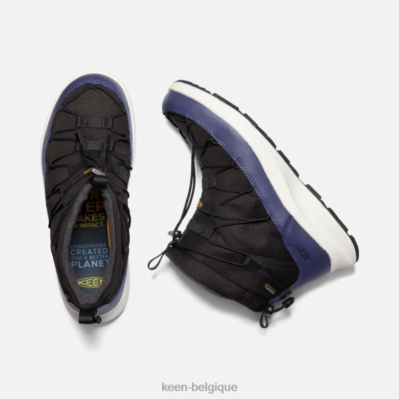 DLLD6242 Keen chukka imperméable uneek snk profondeurs noir-bleu en vedette