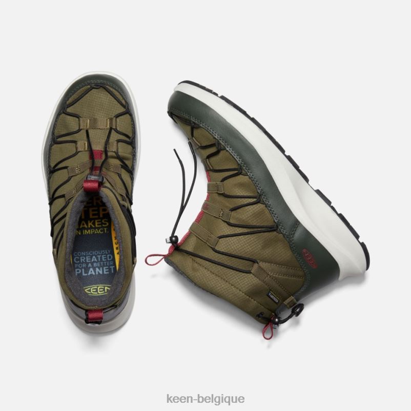 DLLD6243 Keen chukka imperméable uneek snk colophane olive foncée en vedette