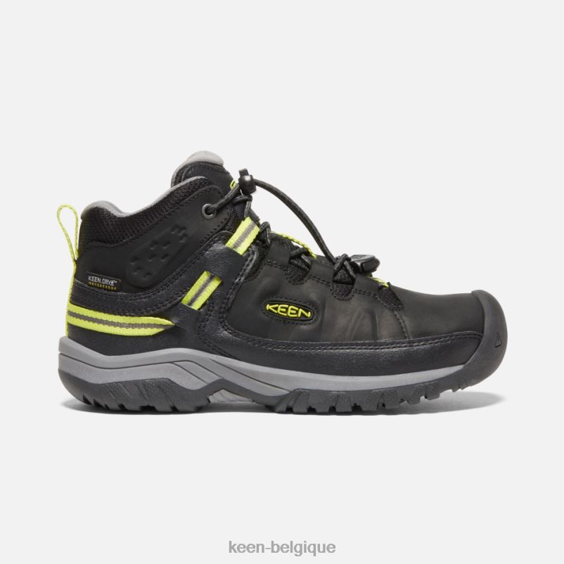 DLLD6270 Keen bottes de randonnée imperméables targhee plus âgées noir-gris acier enfants