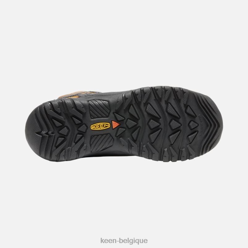DLLD6272 Keen bottes de randonnée imperméables targhee plus âgées brun terre foncé-doré enfants