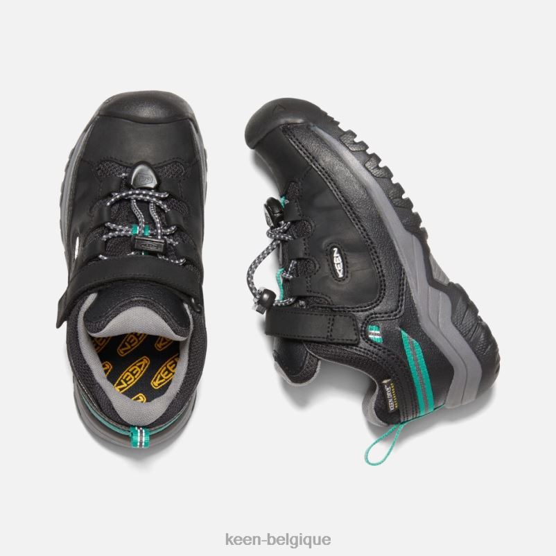 DLLD6273 Keen chaussures de randonnée imperméables Targhee pour jeunes étoile noire blanche enfants