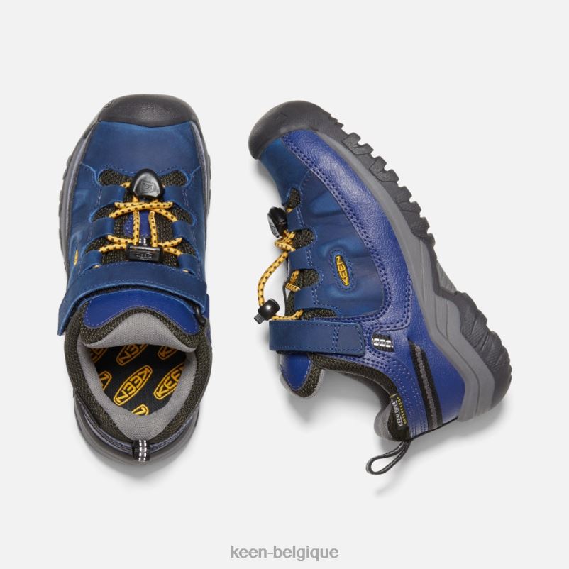 DLLD6274 Keen chaussures de randonnée imperméables Targhee pour jeunes nuit des profondeurs bleues de la forêt enfants