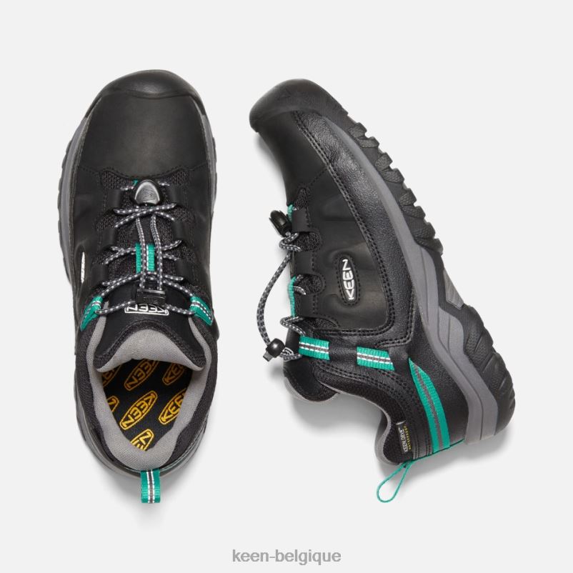 DLLD6275 Keen chaussures de randonnée imperméables targhee plus âgées étoile noire blanche enfants