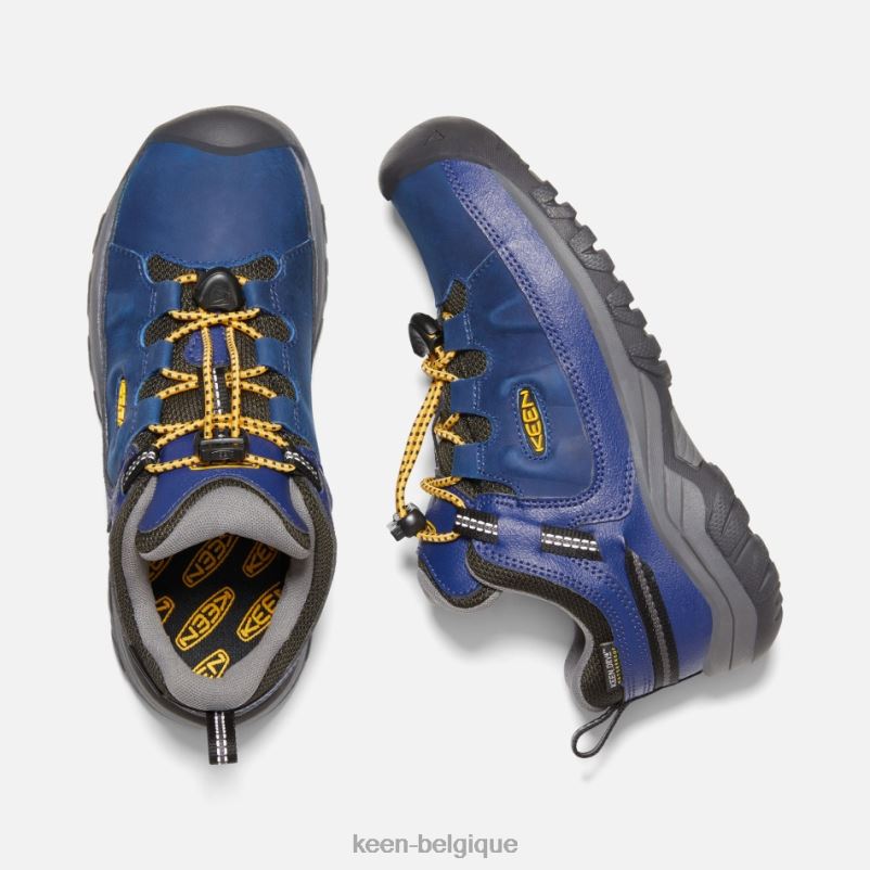 DLLD6276 Keen chaussures de randonnée imperméables targhee plus âgées nuit des profondeurs bleues de la forêt enfants