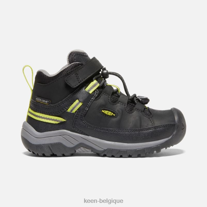 DLLD6283 Keen bottes de randonnée imperméables Targhee pour jeunes noir-gris acier enfants
