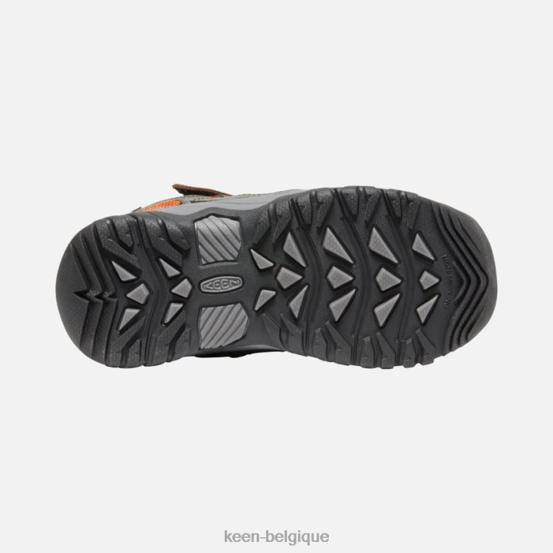 DLLD6284 Keen bottes de randonnée imperméables Targhee pour jeunes nuit sombre terre-forêt enfants