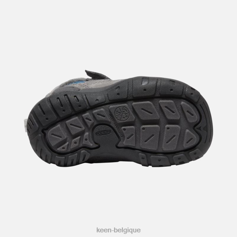 DLLD6555 Keen chukka à nœuds pour tout-petits gris acier-bleu sarcelle à ailes enfants