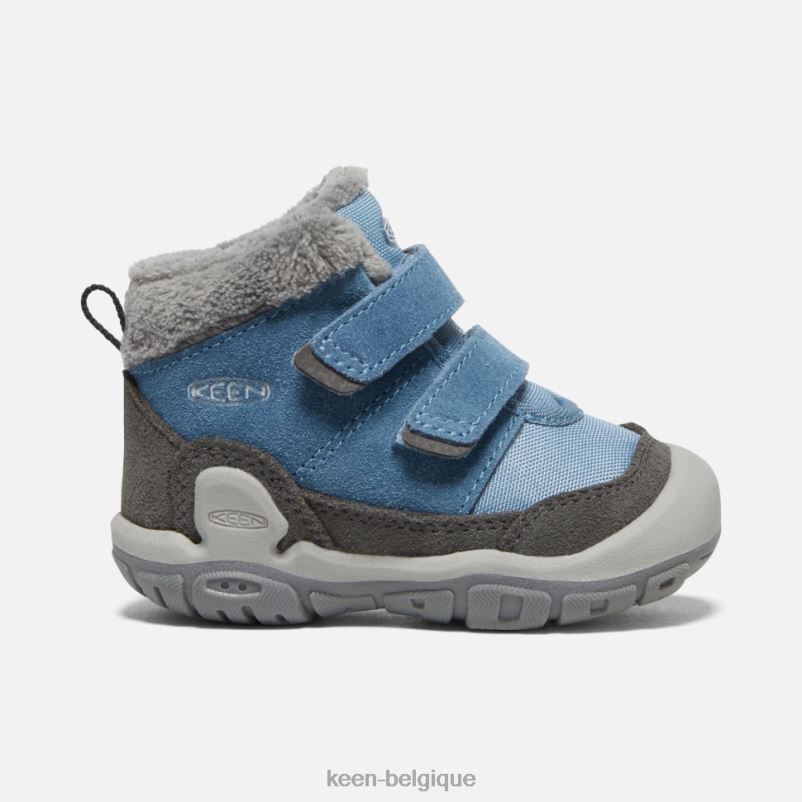 DLLD6572 Keen chukka à double bride nouée pour tout-petits ombre bleue aimantée enfants