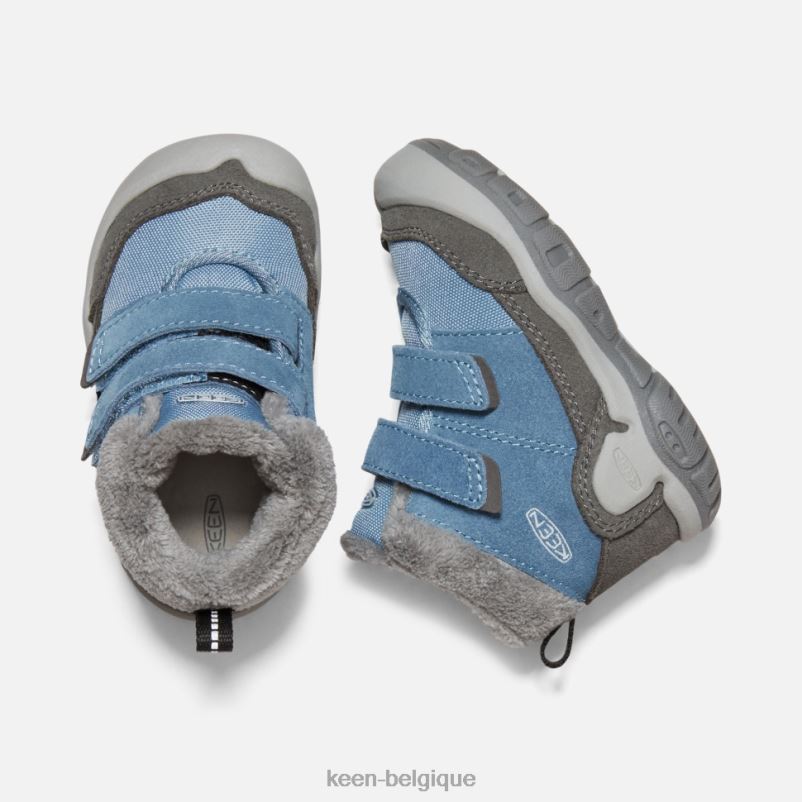 DLLD6572 Keen chukka à double bride nouée pour tout-petits ombre bleue aimantée enfants