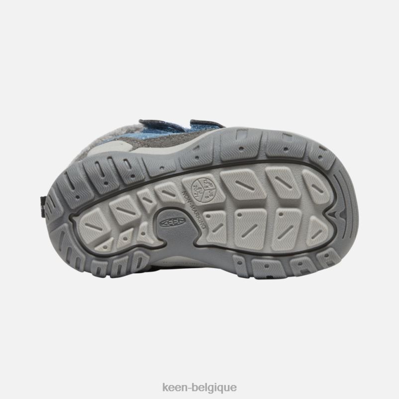 DLLD6572 Keen chukka à double bride nouée pour tout-petits ombre bleue aimantée enfants