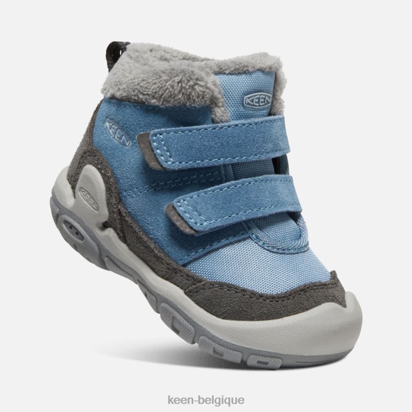 DLLD6572 Keen chukka à double bride nouée pour tout-petits ombre bleue aimantée enfants