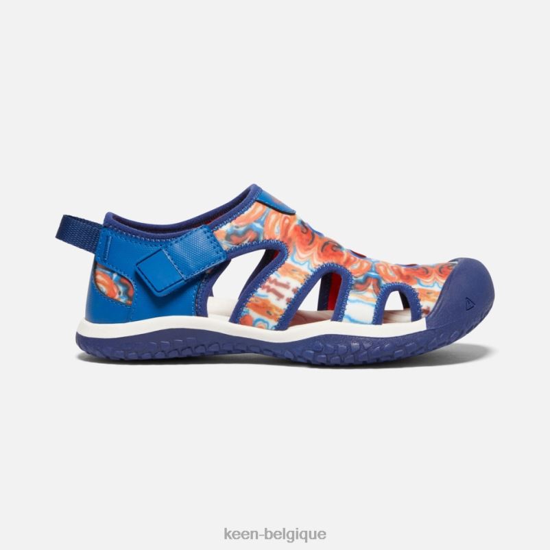 DLLD6410 Keen big' stingray x afro extérieur zeste d'orange-bleu enfants