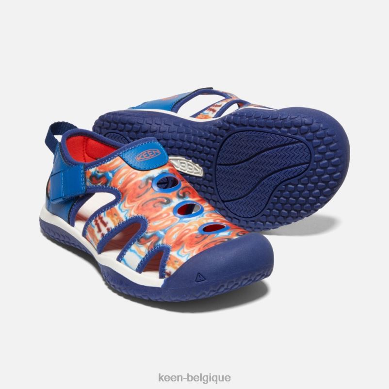 DLLD6410 Keen big\' stingray x afro extérieur zeste d\'orange-bleu enfants