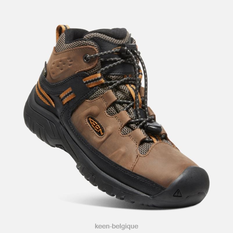 DLLD6523 Keen botte imperméable big\'targhee brun terre foncé-doré enfants