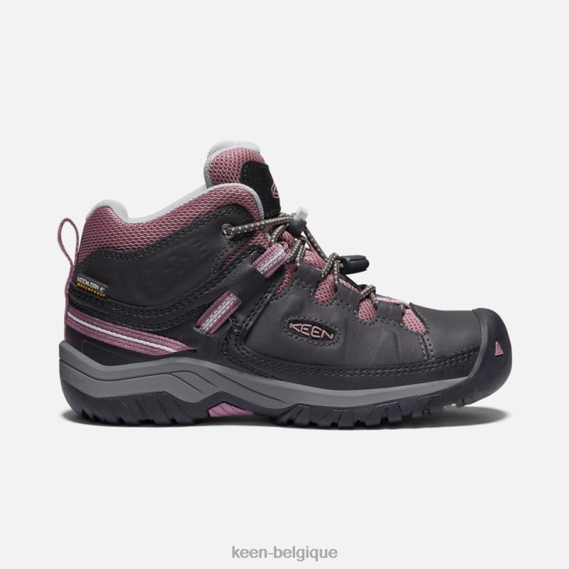 DLLD6535 Keen botte imperméable big'targhee corbeau-tulipwood enfants