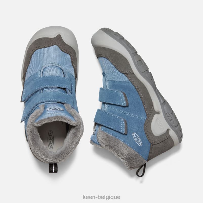 DLLD6554 Keen chukka à double bride big\'knotch ombre bleue aimantée enfants