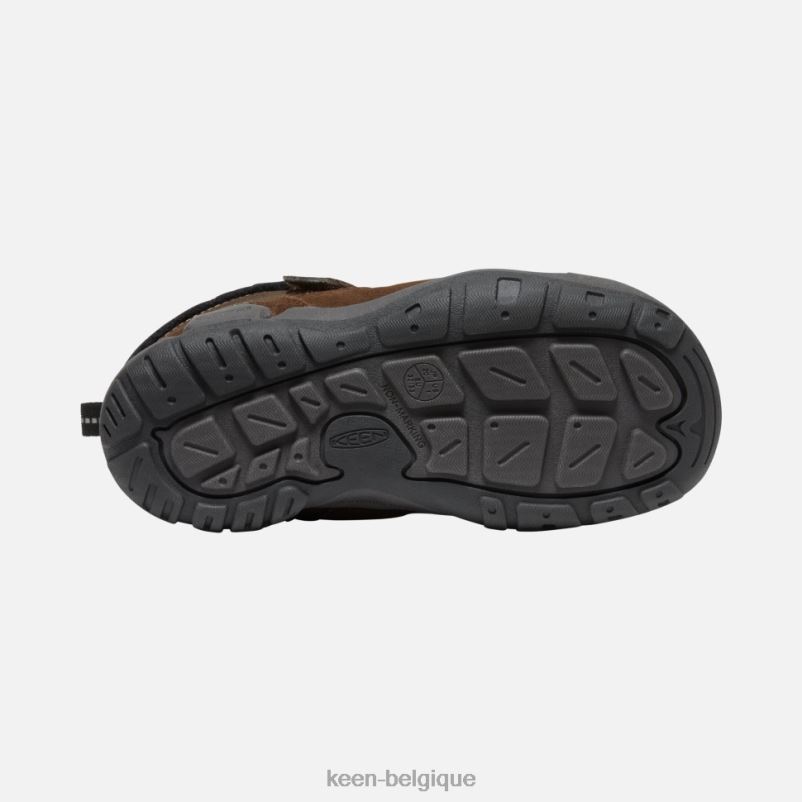 DLLD6579 Keen Chukka à gros nœud terre foncée-noir enfants