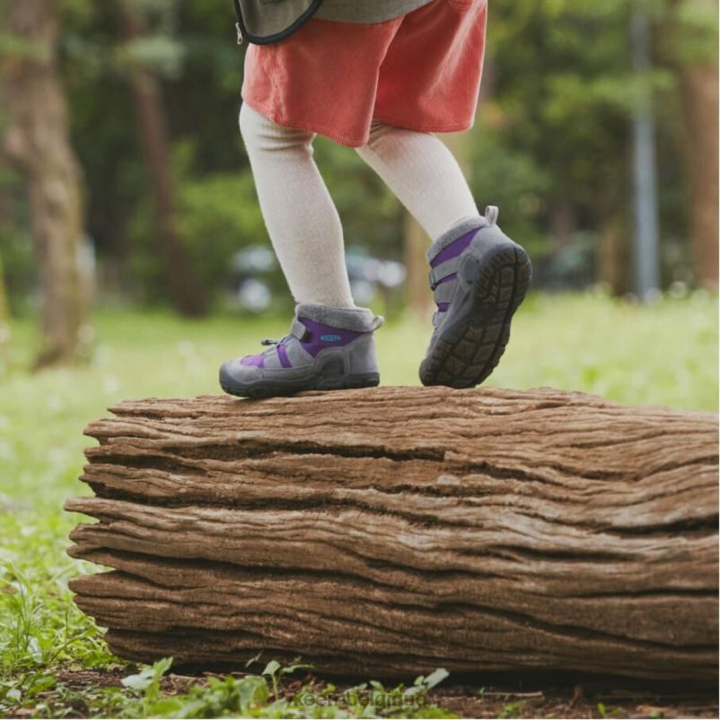 DLLD6579 Keen Chukka à gros nœud terre foncée-noir enfants
