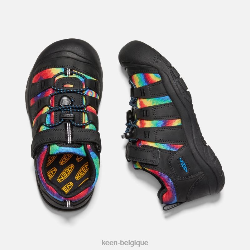 DLLD6591 Keen grosse chaussure newport tie-dye noir-original enfants