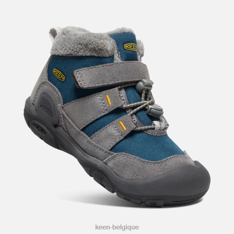 DLLD6541 Keen petit nœud chukka bleu sarcelle d\'aile gris-bleu acier enfants