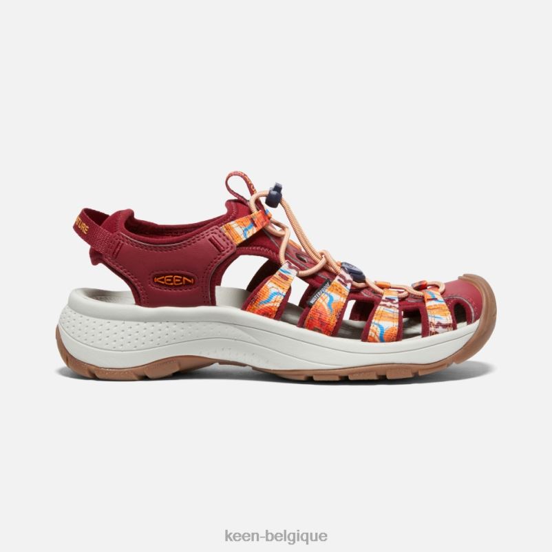 DLLD6406 Keen astoria west x extérieur afro orange vague-rouge femmes