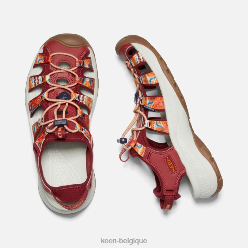 DLLD6406 Keen astoria west x extérieur afro orange vague-rouge femmes