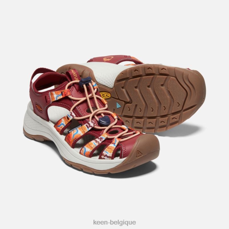 DLLD6406 Keen astoria west x extérieur afro orange vague-rouge femmes