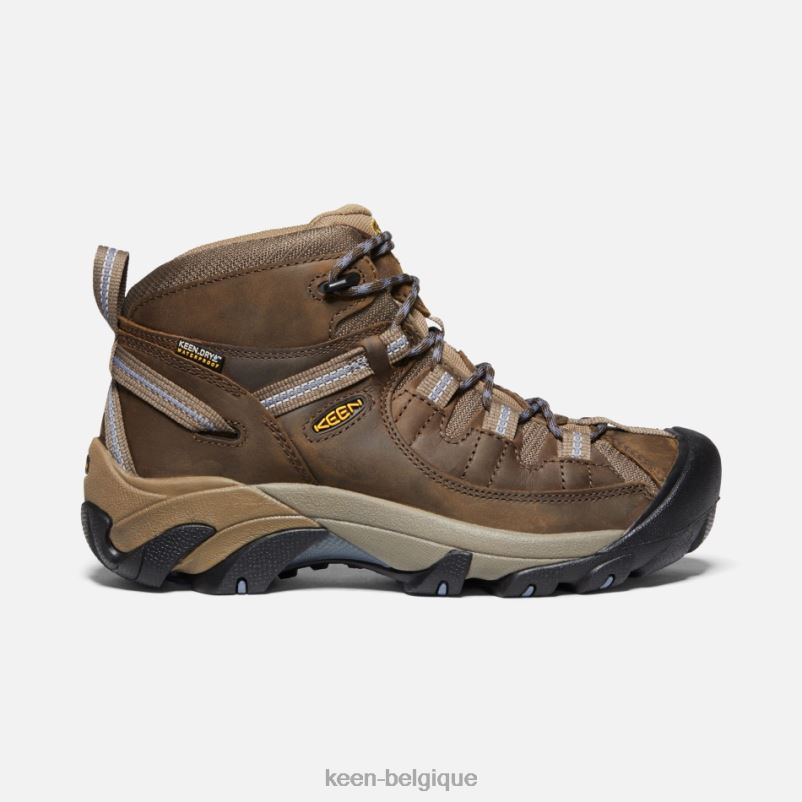DLLD6171 Keen bottes de randonnée mi-hautes imperméables targhee ii ardoise pierre à silex noir femmes
