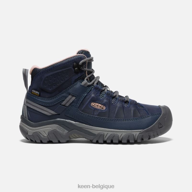 DLLD6172 Keen bottes de randonnée imperméables targhee iii vintage indigo-pêche vintage indigo-pêche vif femmes