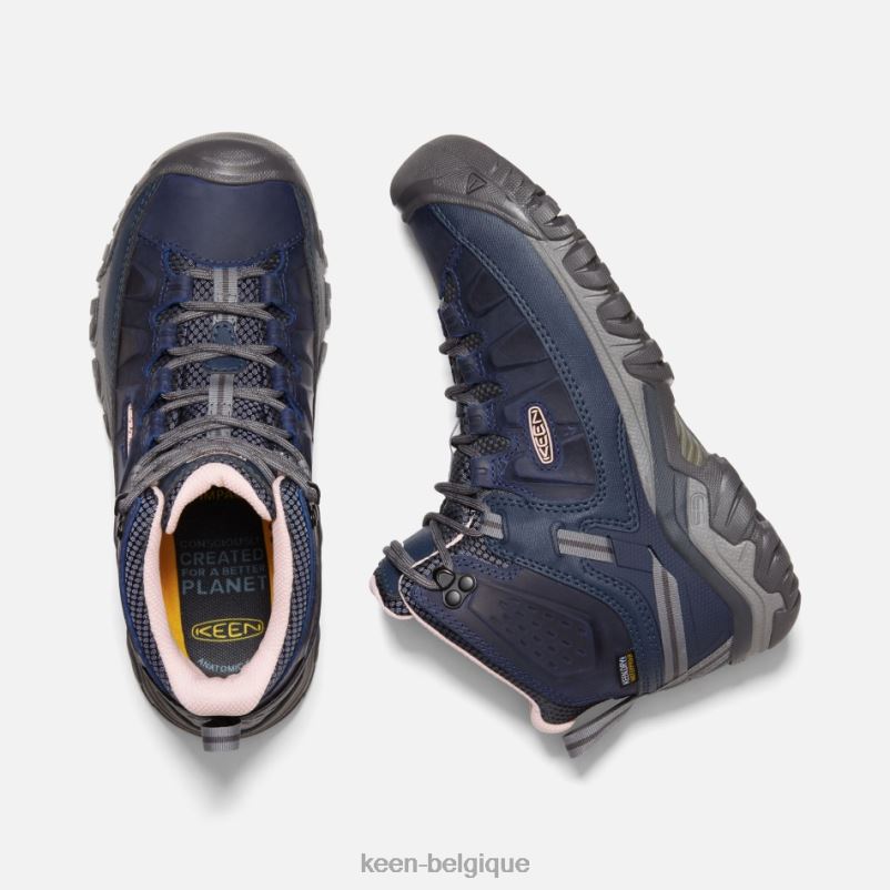 DLLD6172 Keen bottes de randonnée imperméables targhee iii vintage indigo-pêche vintage indigo-pêche vif femmes