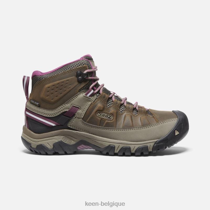 DLLD6174 Keen bottes de randonnée imperméables targhee iii baie de Boysen blanche femmes