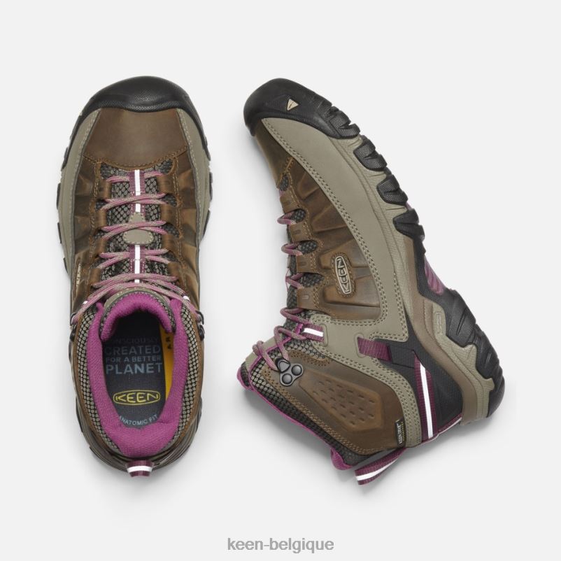 DLLD6174 Keen bottes de randonnée imperméables targhee iii baie de Boysen blanche femmes