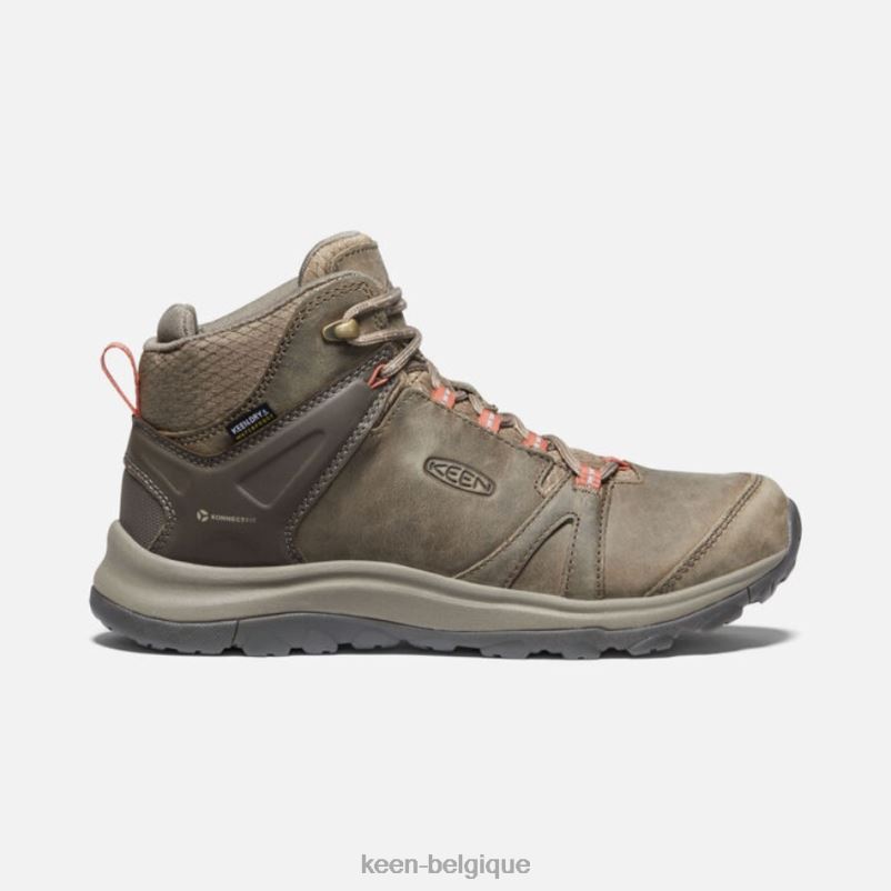 DLLD6178 Keen bottes de randonnée mi-imperméables en cuir Terradora II séquoia bringé femmes