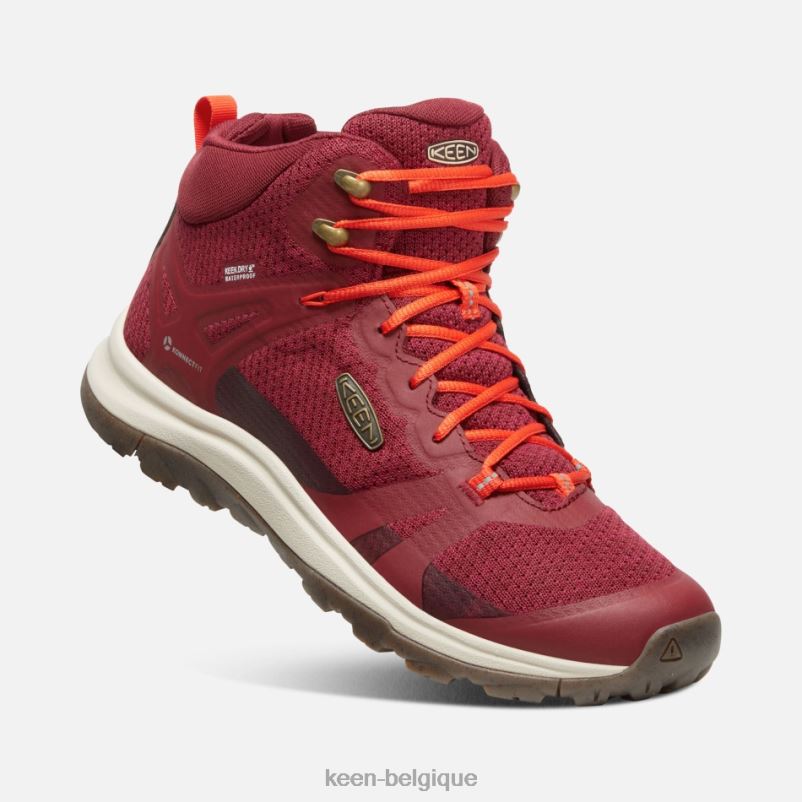 DLLD6180 Keen bottes de randonnée imperméables terradora ii confiture de rhubarbe femmes