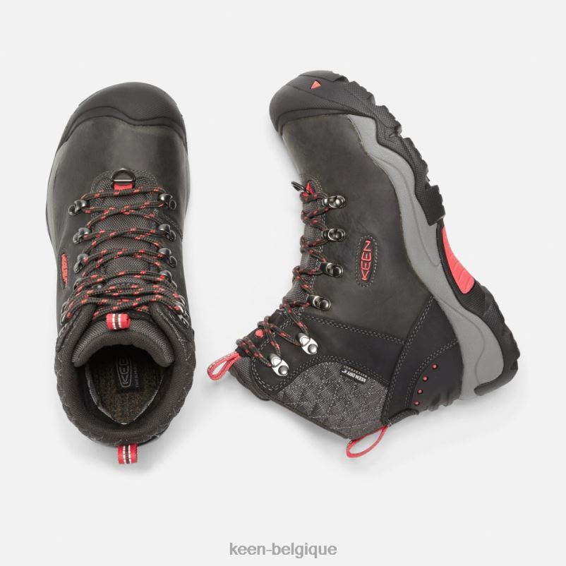 DLLD6185 Keen bottes de randonnée revel iii rose noire femmes
