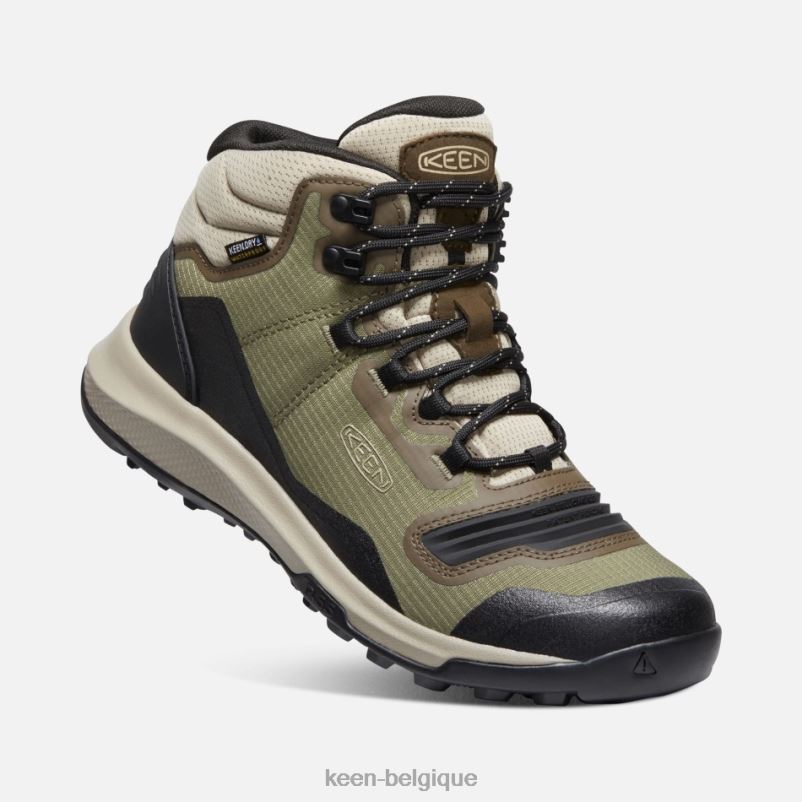 DLLD6188 Keen bottes de randonnée imperméables tempo flex capulet olive-colophane femmes