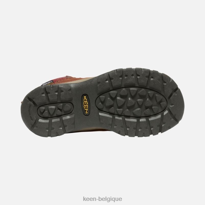 DLLD6190 Keen botte imperméable d\'hiver kaci iii plaid rouge écaille de tortue femmes