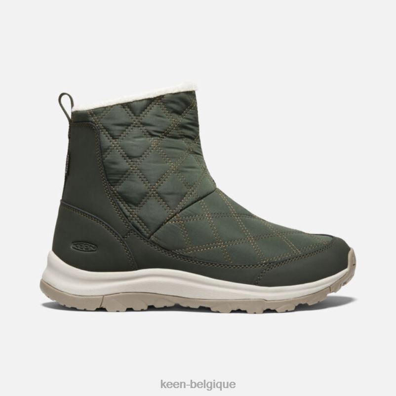 DLLD6196 Keen Botte imperméable à enfiler pour l'hiver Terradora II colophane-olive foncée femmes