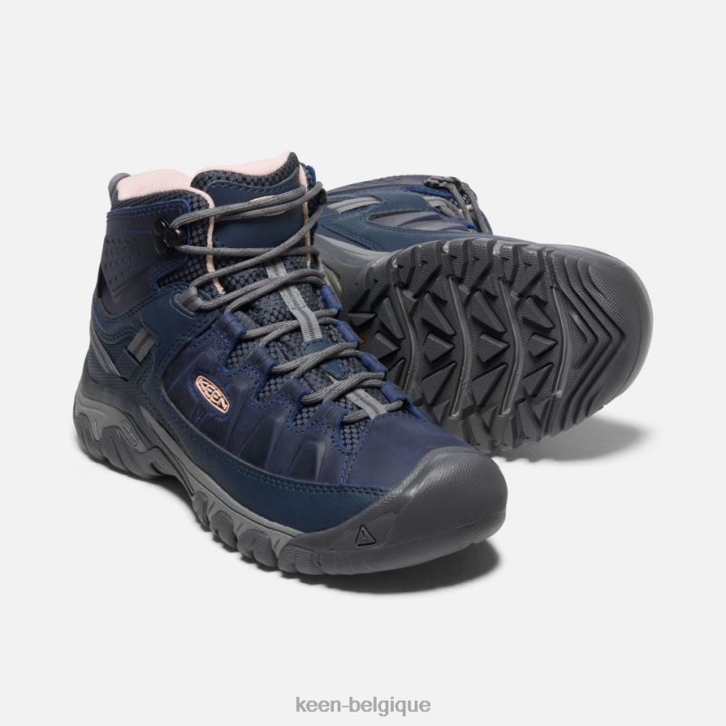 DLLD6359 Keen vintage indigo-pêche targhee iii imperméable mi vintage indigo-pêche vif femmes