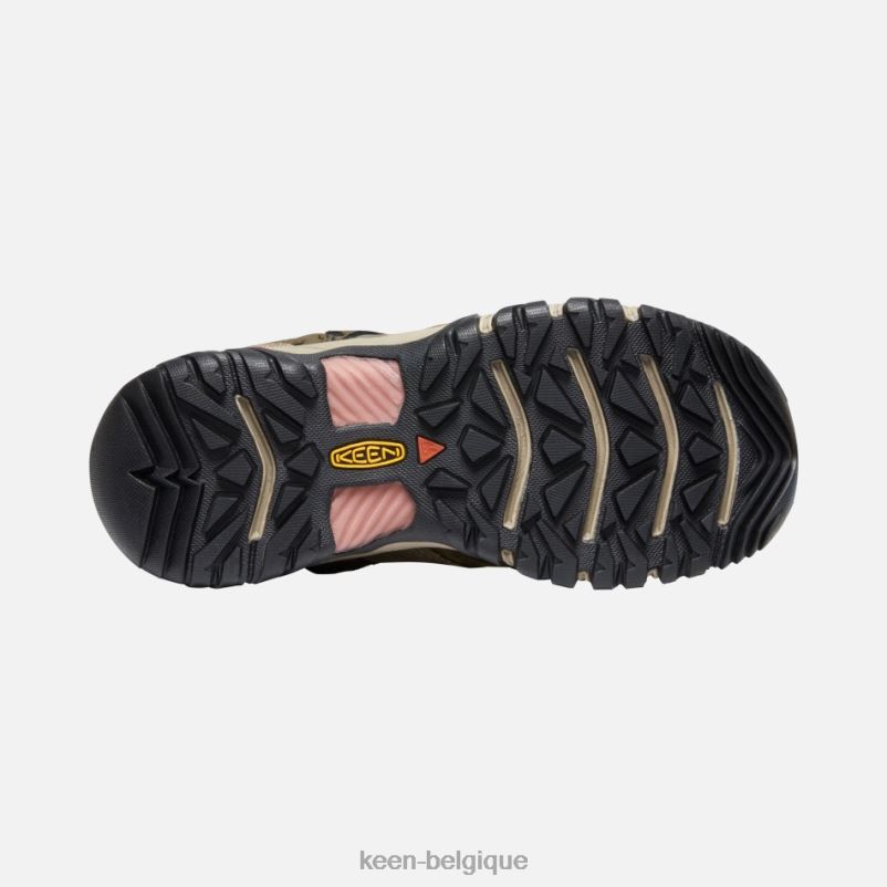 DLLD6129 Keen chaussures de randonnée imperméables ridge flex poussière de brique de Timberwolf femmes