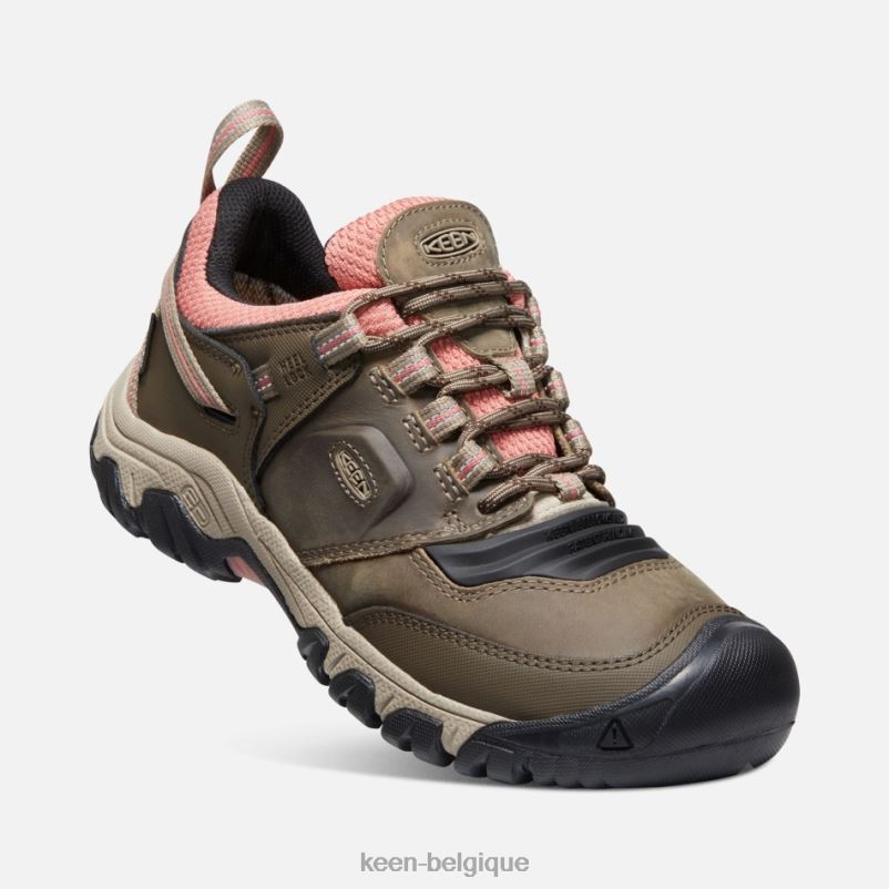 DLLD6129 Keen chaussures de randonnée imperméables ridge flex poussière de brique de Timberwolf femmes