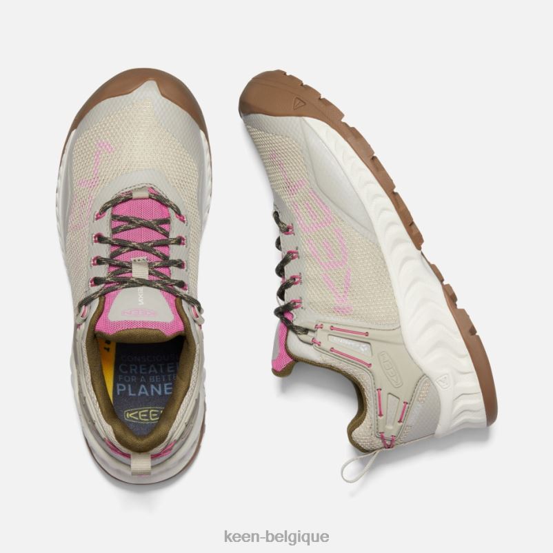 DLLD6134 Keen nouvelle chaussure imperméable nxis evo plaza taupe-ibis rose femmes